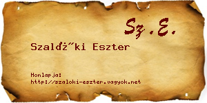 Szalóki Eszter névjegykártya